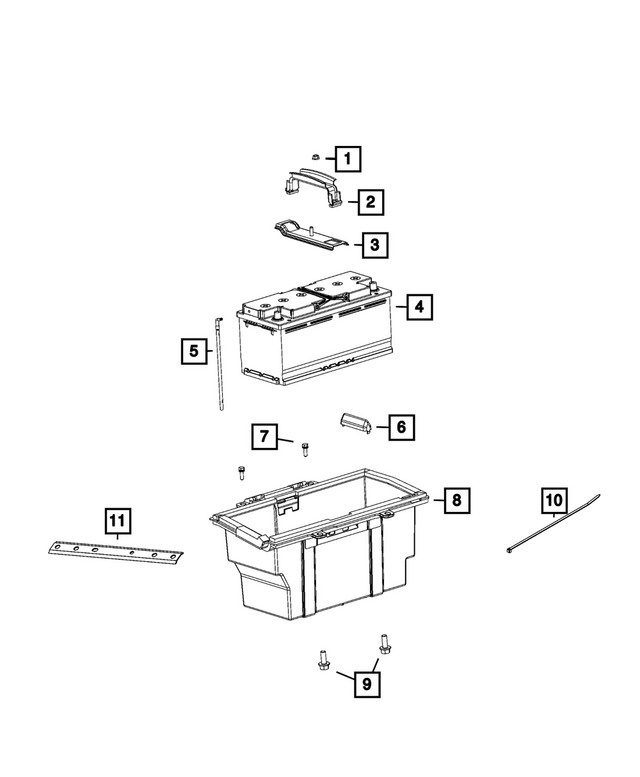 Genuine Mopar Battery Return Tube 68642655AA