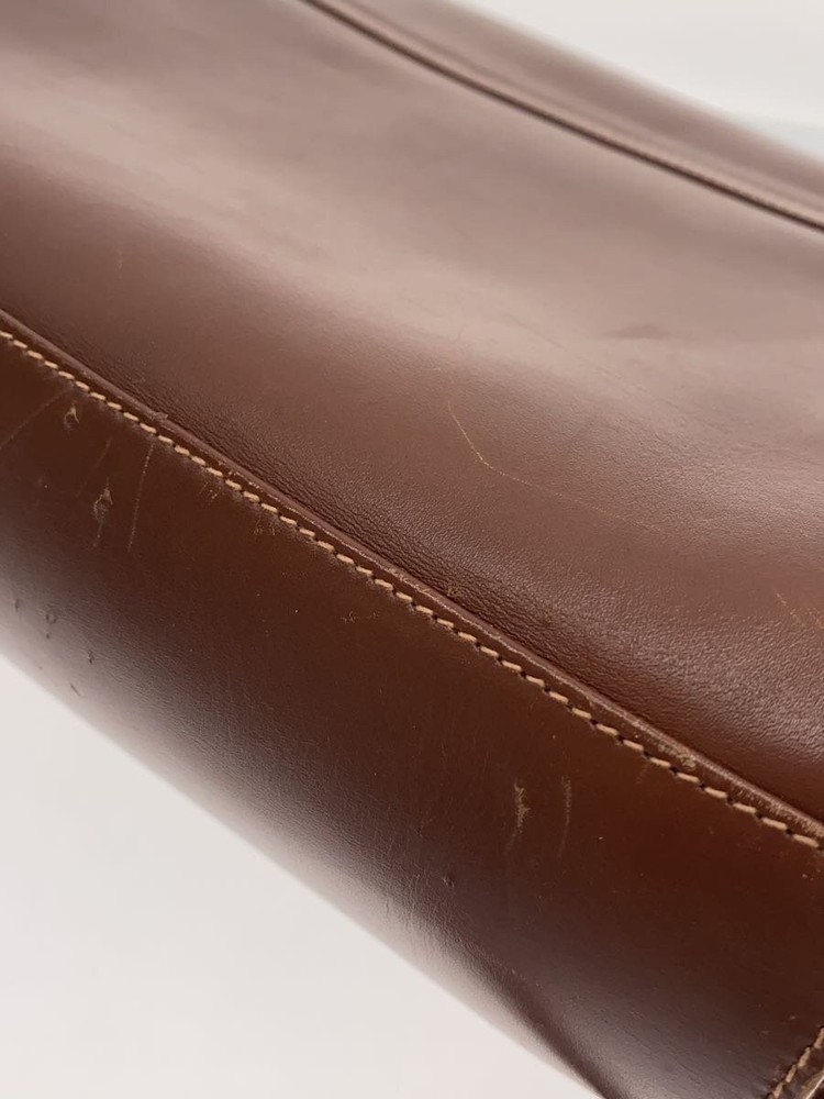 GUCCI Shoulder Bag Leather BRW Solid