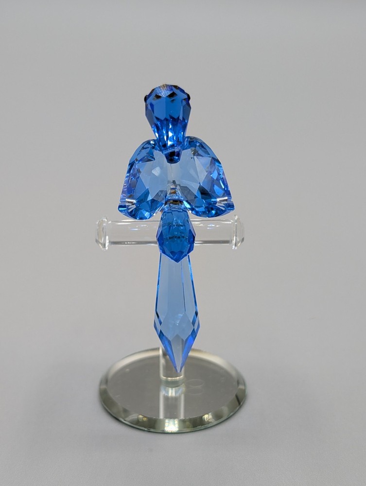 Glass Parrot On A Perch Figurine 3"