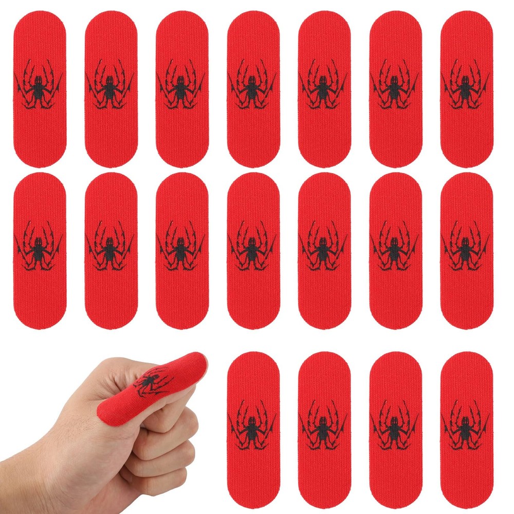 BOXOB 120pcs Spider Bowling Thumb Tape, Comfort Protector Medium, Red