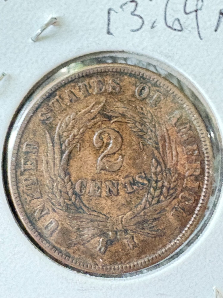 1865 2-CENT "we" VERY FINE