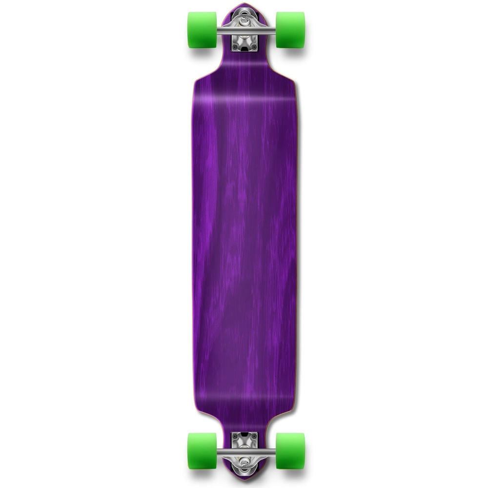 Yocaher Drop Down Blank Longboard Complete - Stained Purple