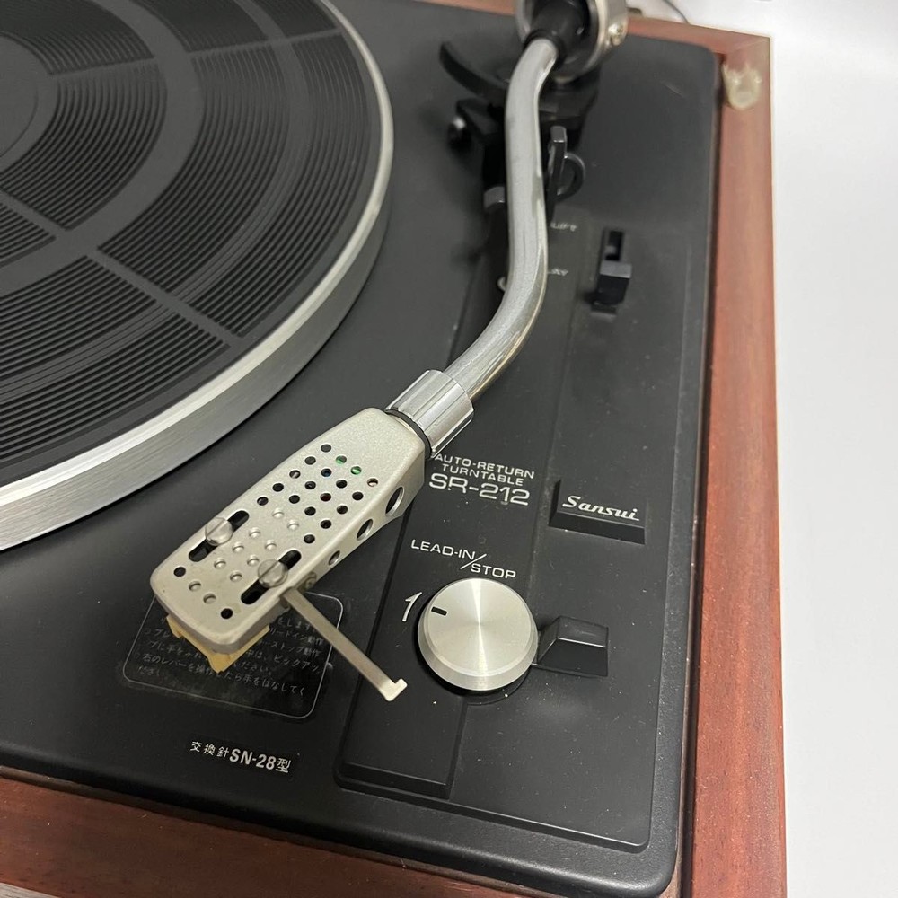 SANSUI SR-212 Turntable Record Player Belt Drive Automatic 2-Speed