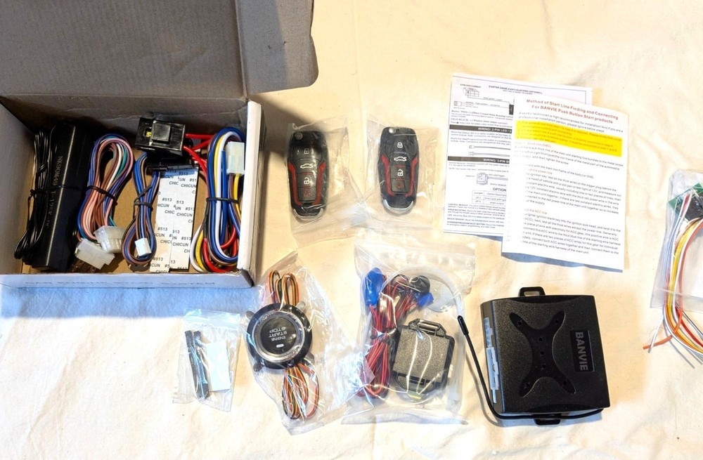 Banvie Car Remote Start System w/Keyless Entry & Push-Button Start NWB