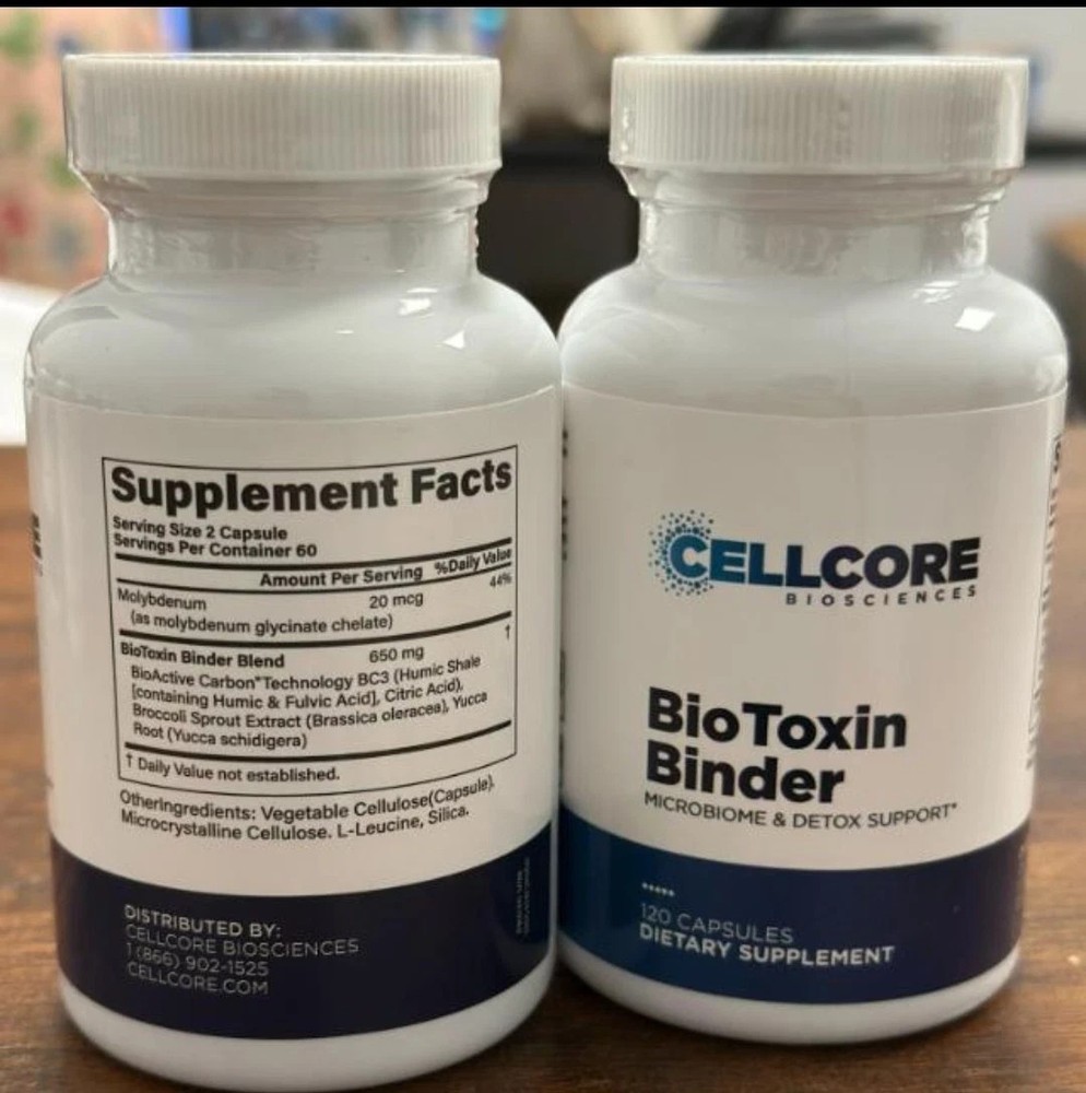 CellCore BioToxin Binder, Microbiome & Detox Support 120 Capsules Ship from USA
