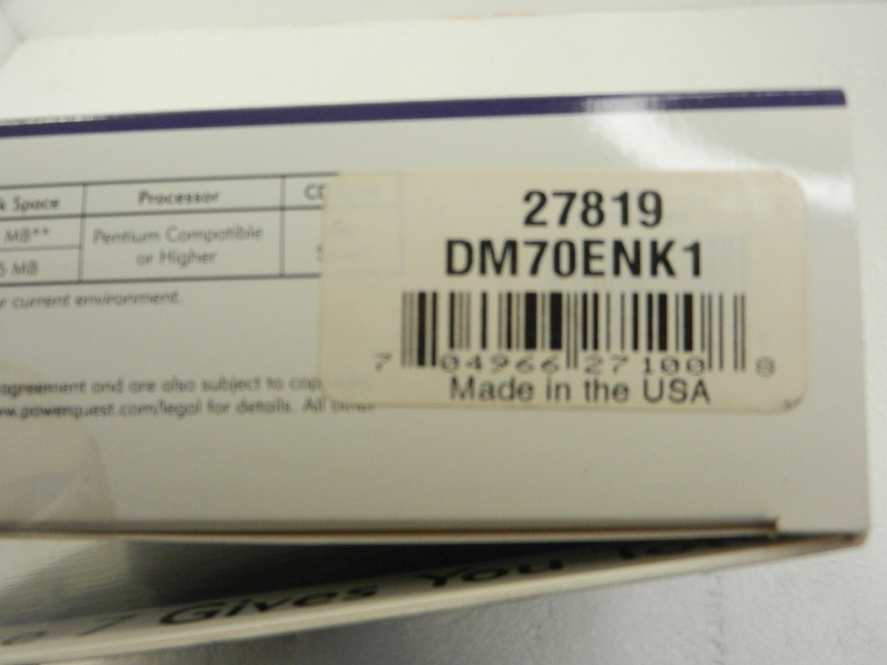 Power Quest ® Drive Image ® 7.0 - New Open RETAIL BOX ! ! !