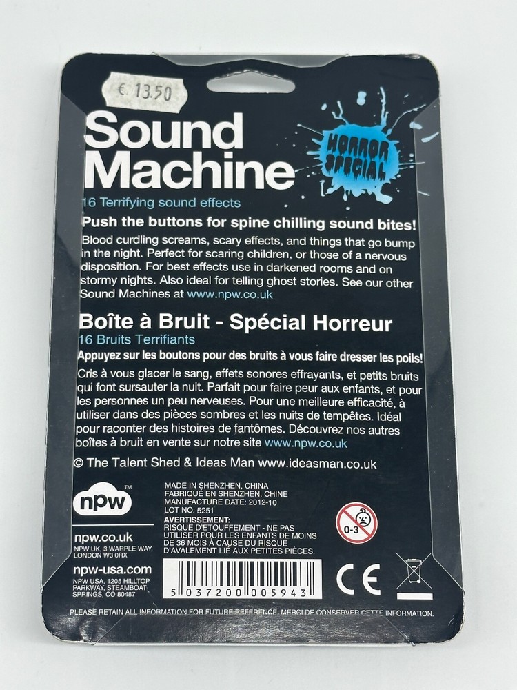 NPW Sound Effect Machine Horror Special Toy Electronic