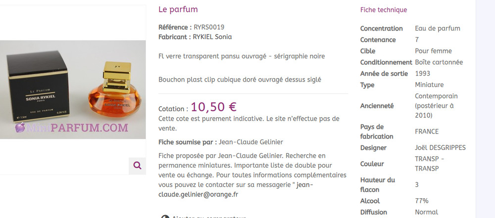LOT MINIATURE DE PARFUM