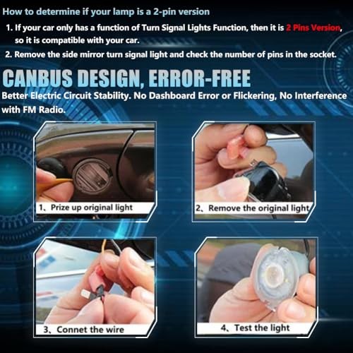LED Side Mirror Puddle Lights for Fo-rd F150 Explorer Edge Expedition White
