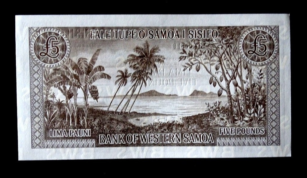 ( USA ) , Samoa Banknote, ( New UNC ) , 5 Pounds .