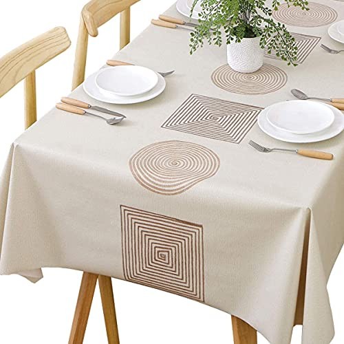 Heavy Duty Vinyl Table Cloth Plastic Table 72" x 54" (Rectangular) Geometry