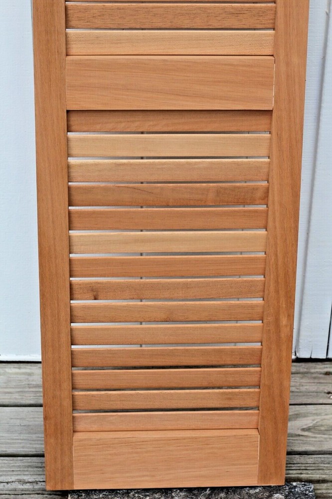 Solid cedar wood shutter 60.5" height 18" width 1 3/8" thick
