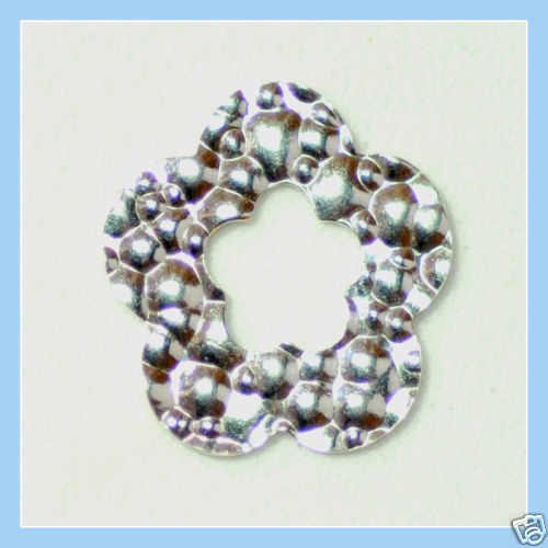 15MM Sterling Silver Bubble Flower Connector Finding