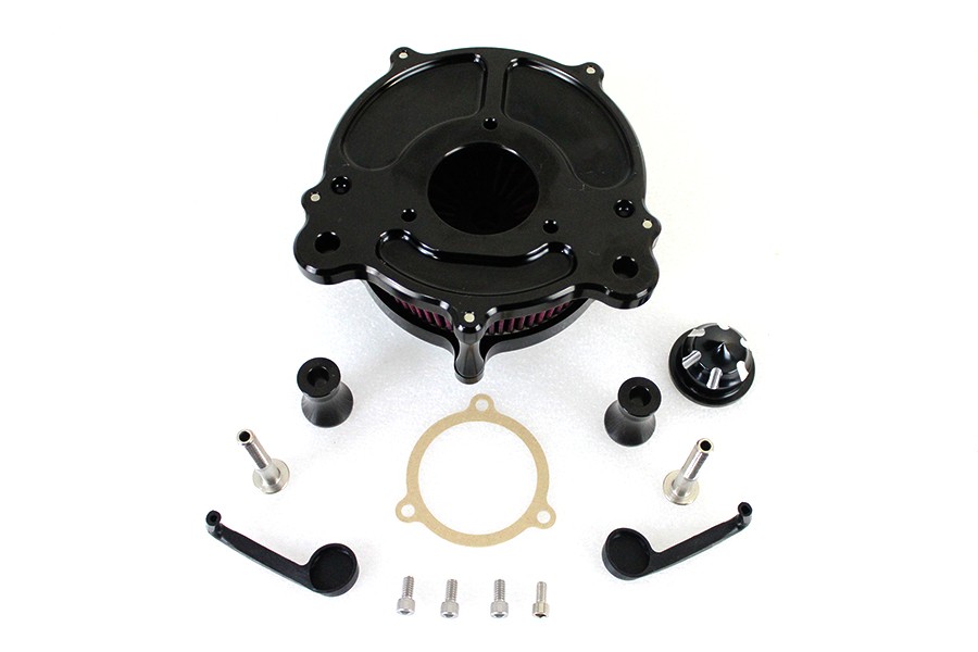 Exposed Filter Air Cleaner Kit Black for Harley-Davidson