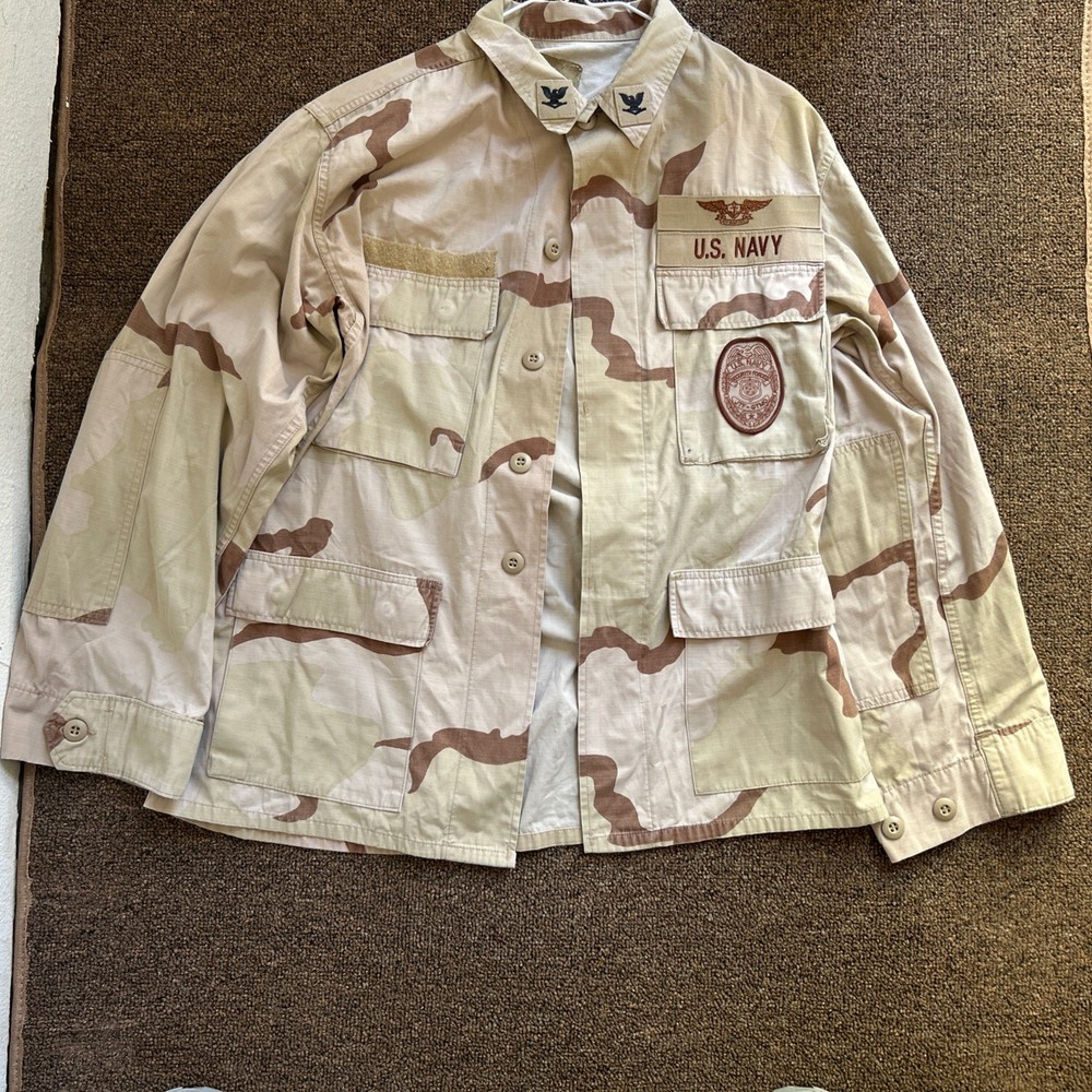Vintage 1990-2000s U.S Navy Security Forces Cononel Jacket Medium