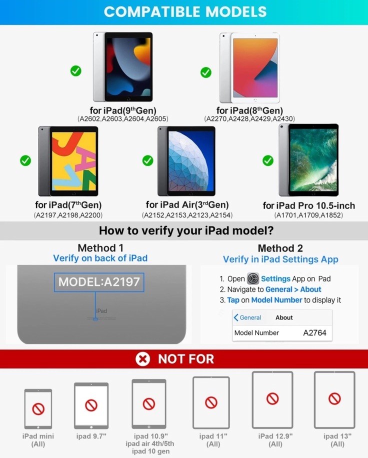 typecase Touch iPad 9th Generation Case with Keyboard (10.2", 2021), Multi-Touch