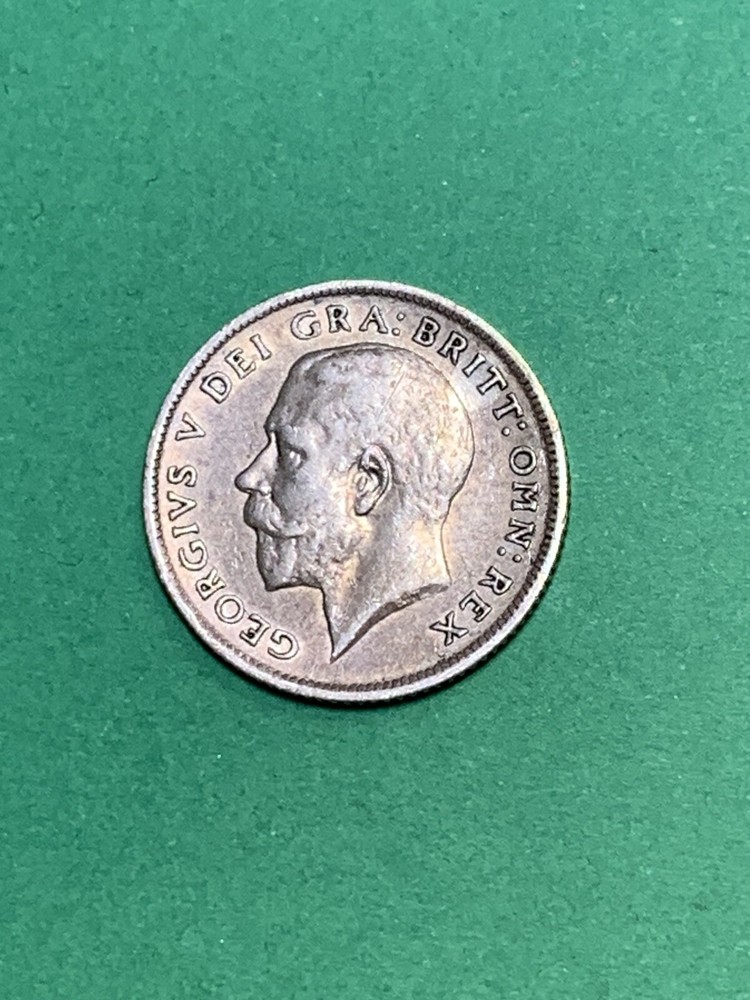 1916 Great Britain 🇬🇧 Silver Six 6 Pence (A2189)