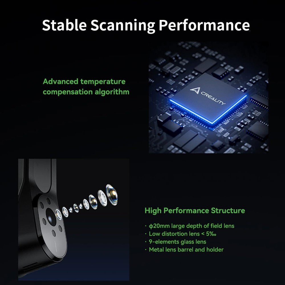Creality CR-Scan Raptor 3D Scanner Multiple-line 60FPS for 5-2000mm Objects US