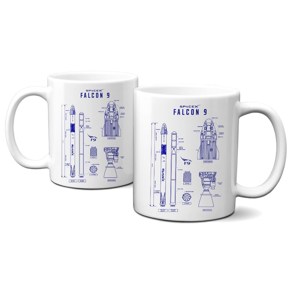 Falcon 9 Blueprint 11oz Mug