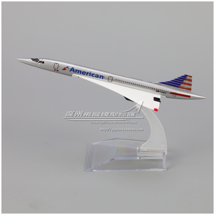 simulation 15CM  USS Airlines Concorde supersonic airliner display Model  gift