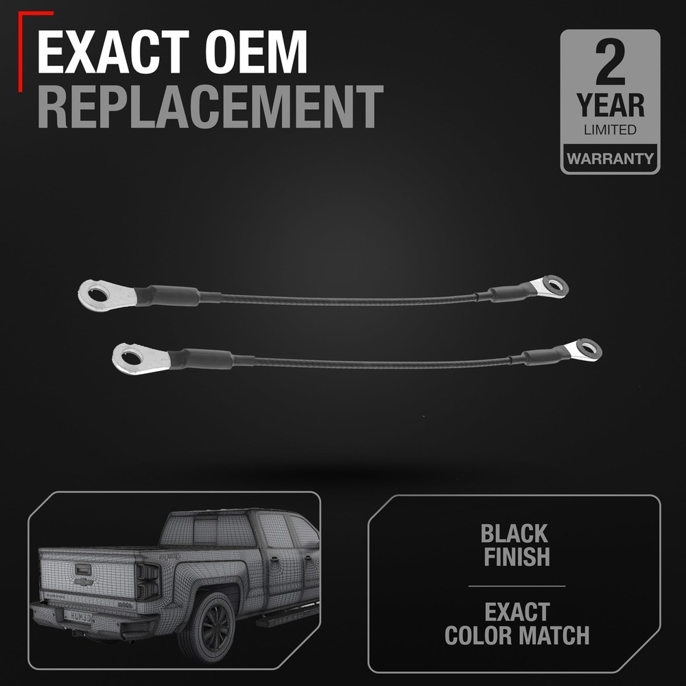 Tailgate Cable Set for Silverado, Sierra - Support Straps, Metal