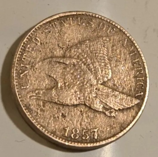1857 Flying Eagle cent, Mint cool!RareCoin