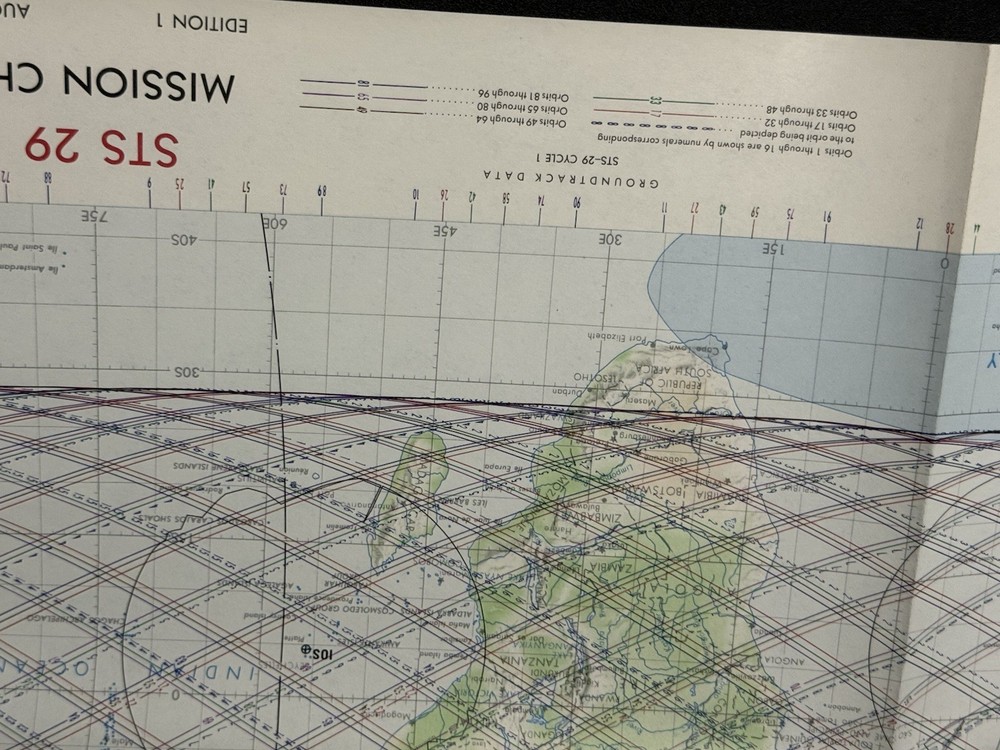 STS-29 MISSION CHART NASA Space Shuttle Mission Chart