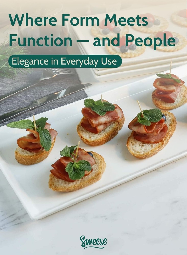 White Serving Platters, Porcelain Serving Trays for Parties, Large Rectangular