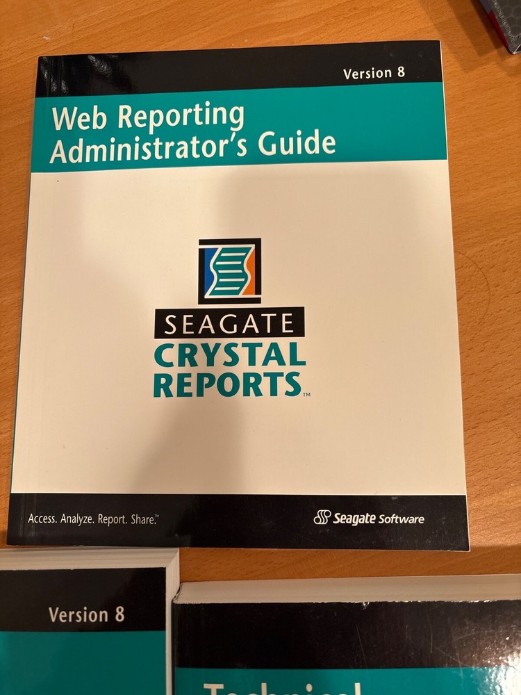 BRAND NEW .Seagate Crystal Reports User's guide, Technical Reference, WebRpt