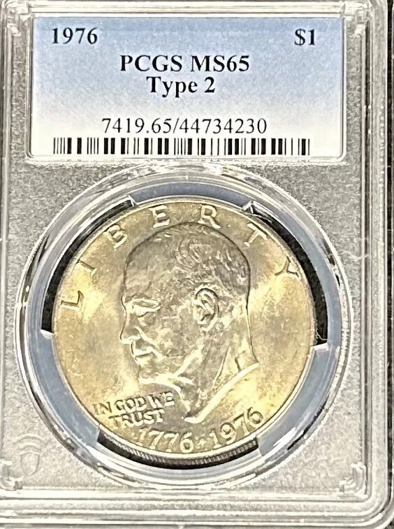 1976-P Type 2 PCGS Grades MS65 Eisenhower Ike Dollar