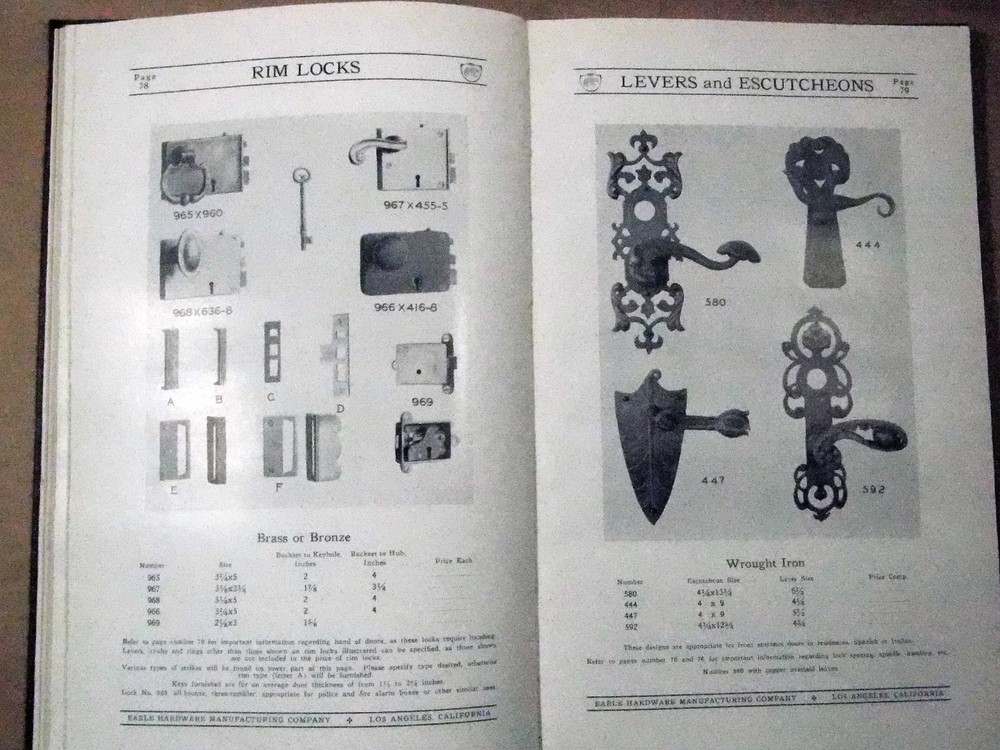 1928 Earl Hardware Manufacturing Company Catalog