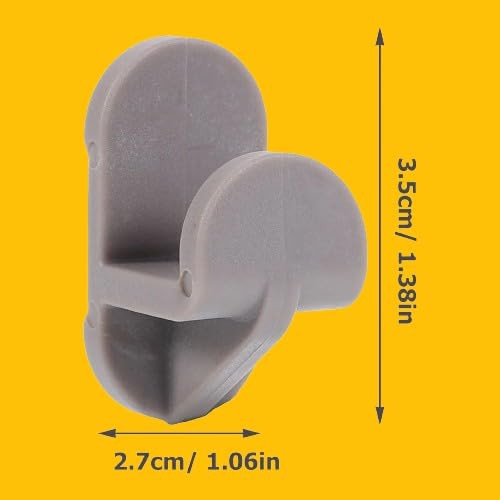 Replacement Shelf Clips for Freezers and Refrigerators, Gray Plastic Shelf Clips
