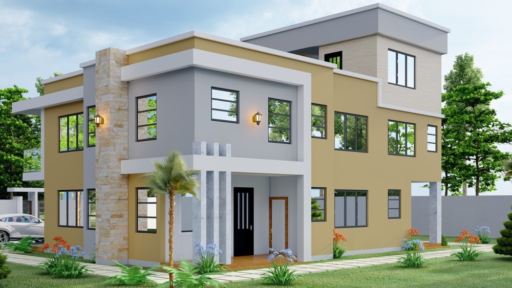 Modern 4 Bedroom Villa Plan
