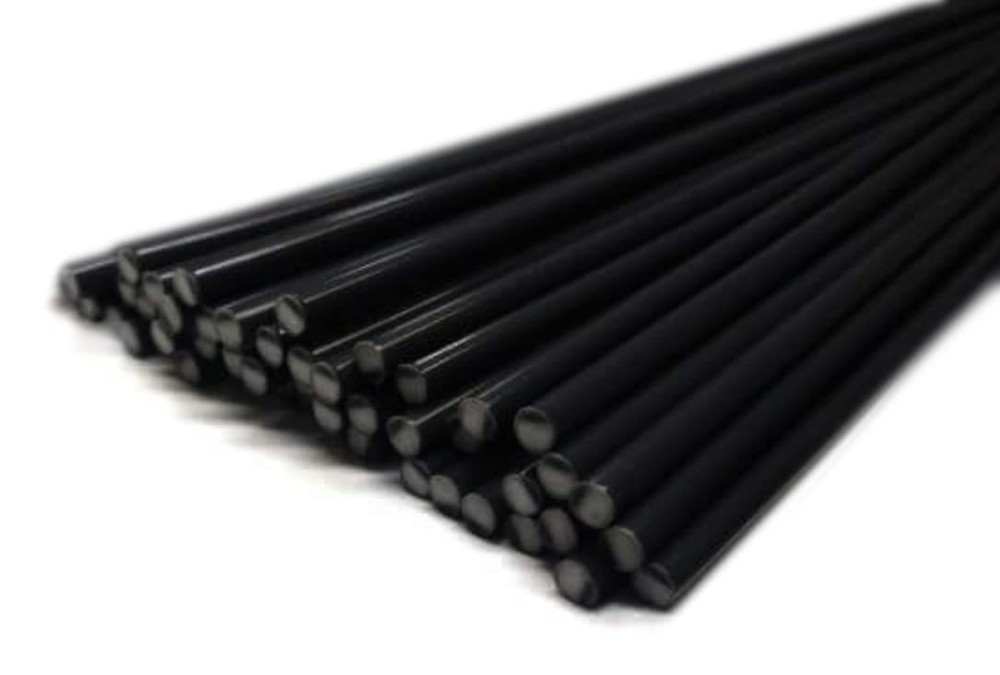 JOUNJIP 40pcs Polypropylene (PP) Plastic Welding Rods - 1/8 Inch Small, Black