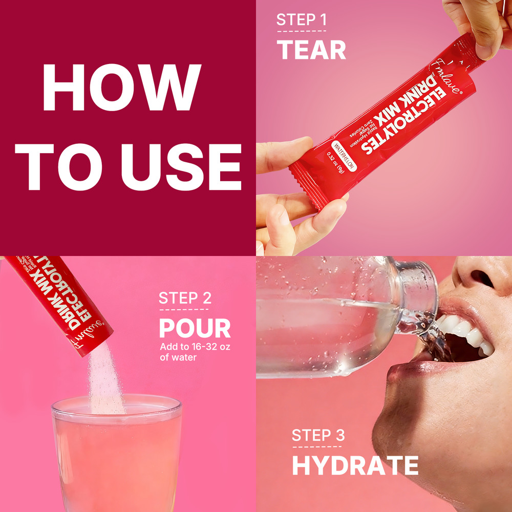 Electrolyte Hydration Packets - Best Electrolytes Drink Mix - Sugar Free Formula