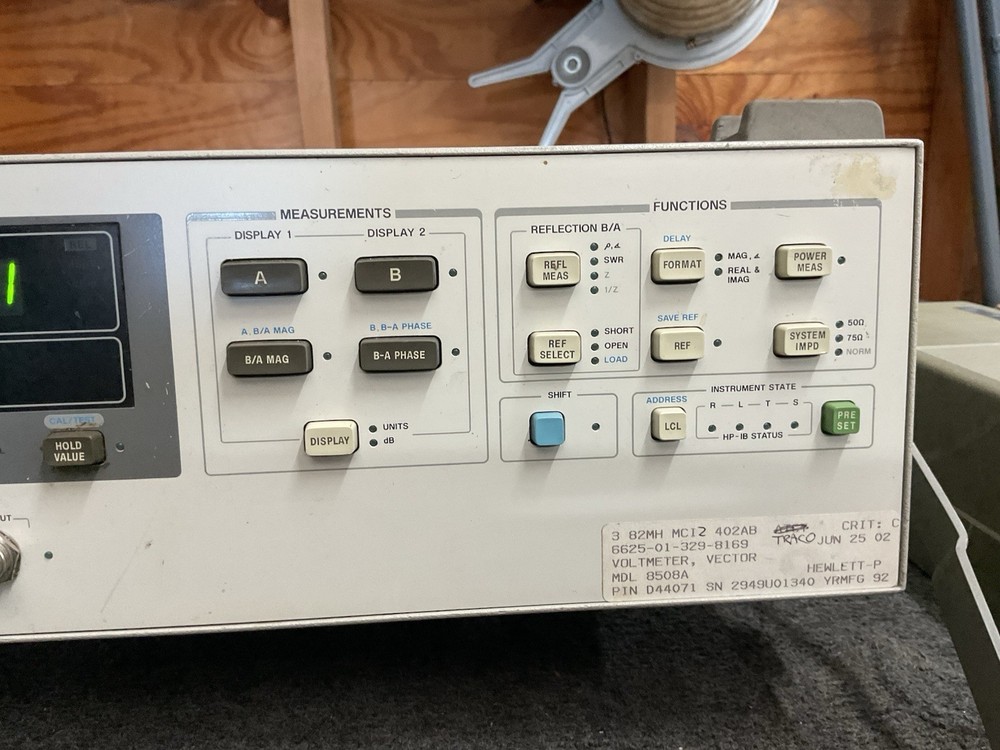 HP Hewlett Packard 8508A Vector Voltmeter