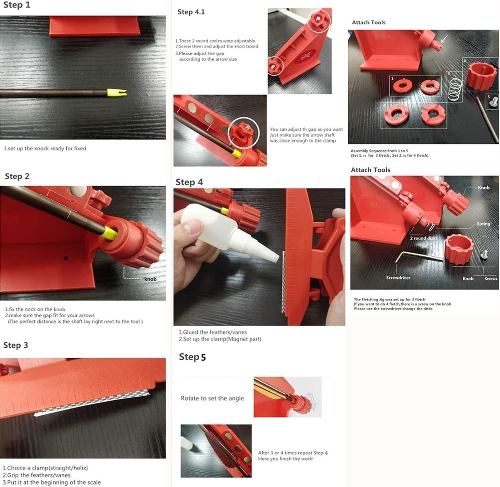 Premium Adjustable Fletching Jig Tool - Ultimate for Archery Arrow Customization