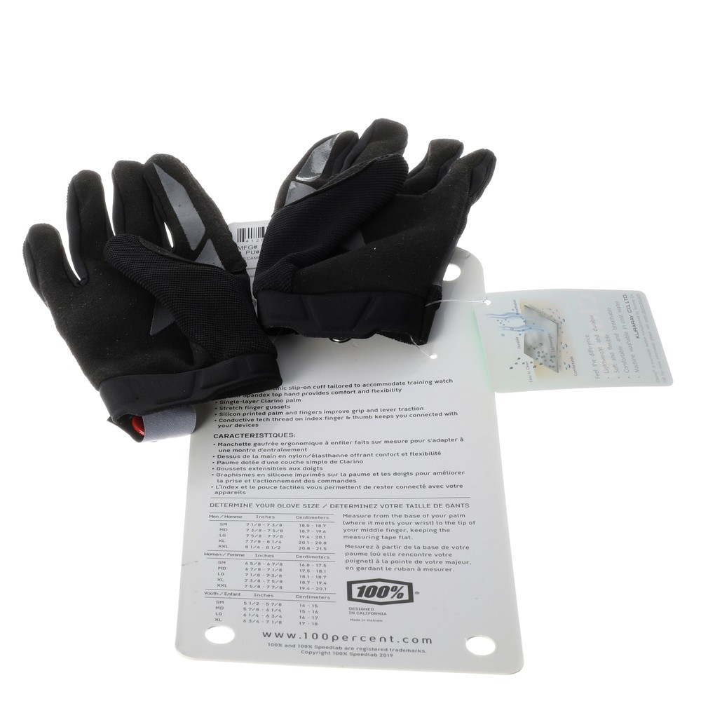 100% Youth Ridecamp Black Gloves Medium