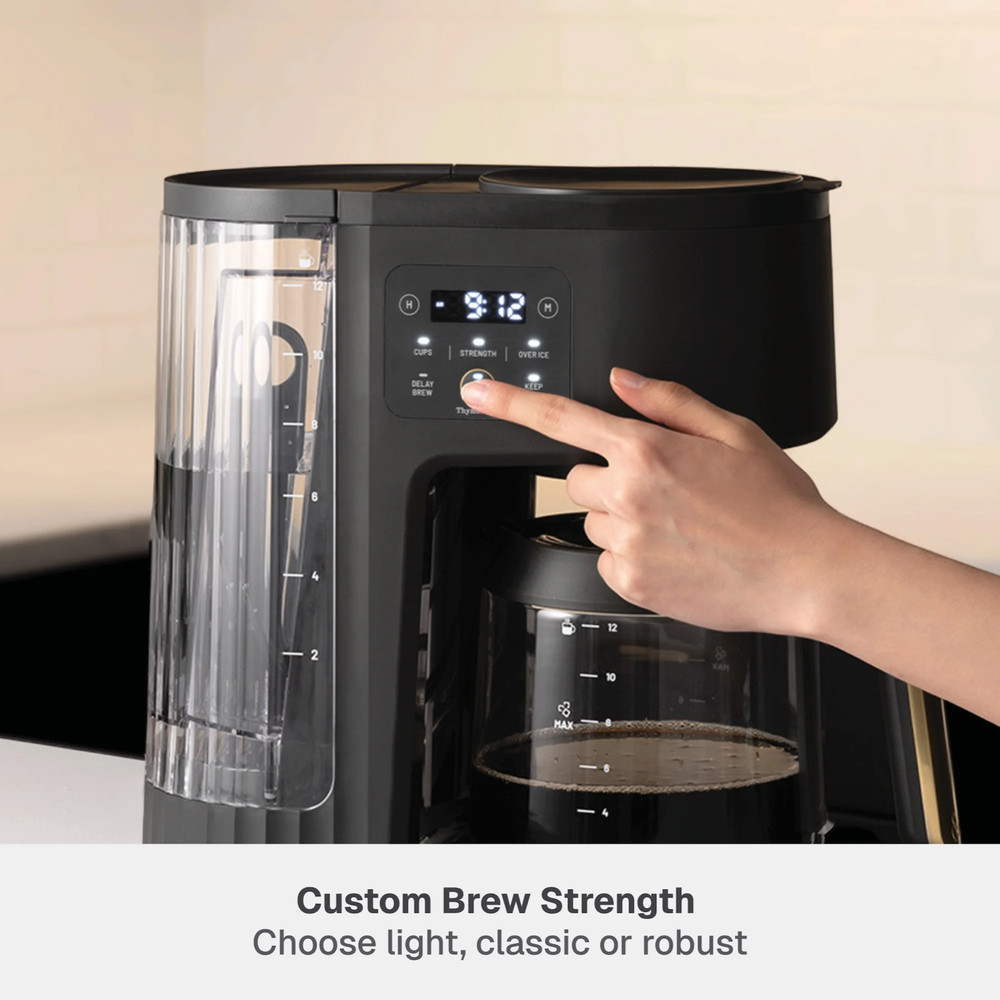 Thyme & Table 12-Cup Programmable Drip Coffee Maker with 60oz (Slate Grey) New