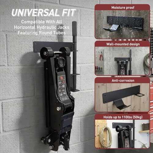 Wall Mount Jack Holder Heavy, Wall Mount Floor Jack Stand Rack Organizer Duty