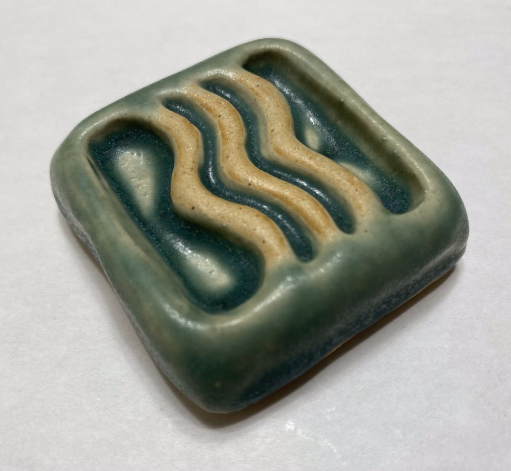Waves 2x2" Stoneware Art Tile By Gretchen Kramp