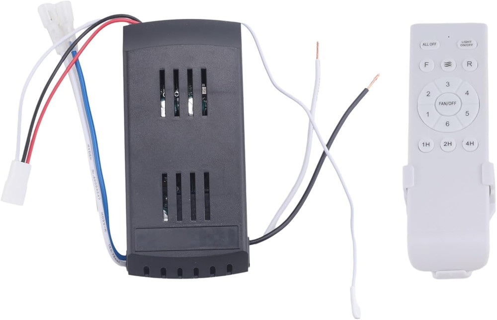 Universal Ceiling Fan Remote Control Kit Replacement, 6-Speed & Timing, Remote R