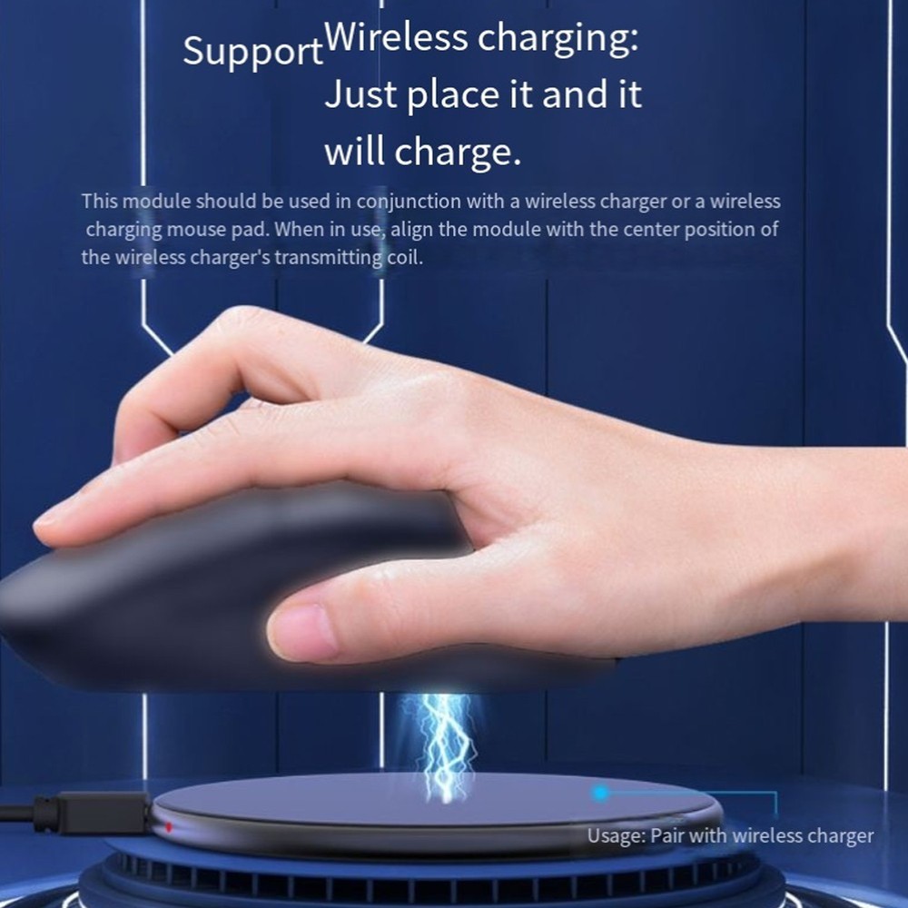 Wireless Charging Module for Logitech For GPW43 G502 703 Compact Black Base