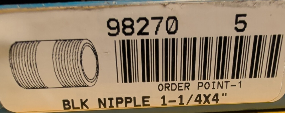 98270 STANDARD PIPE NIPPLE 1-1/4" X 4"