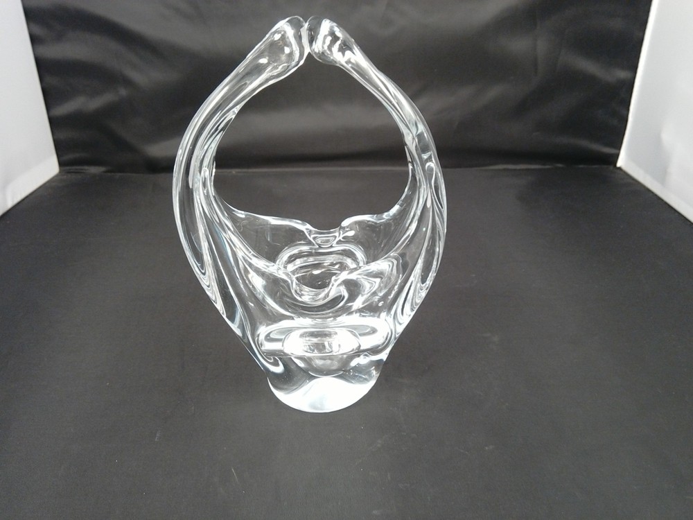 Decorative Clear Glass Desktop Pen Holder with Handle
