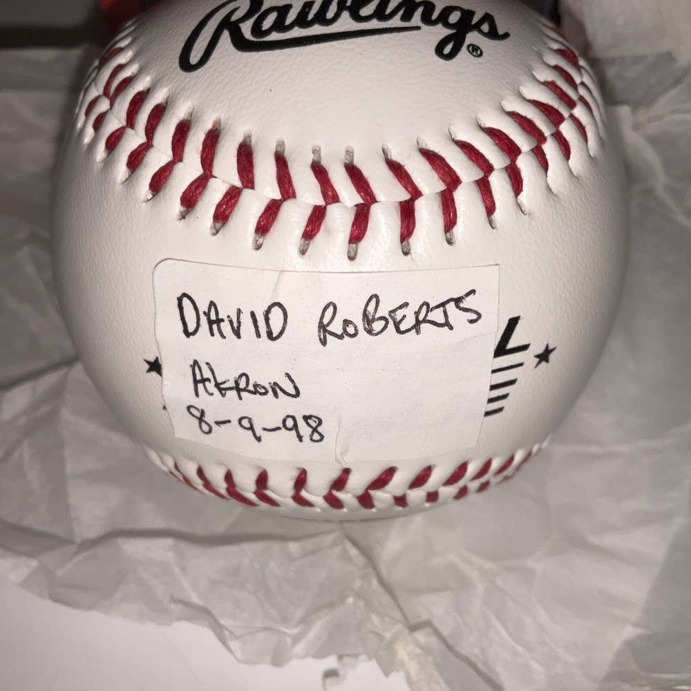 David Robert’s Autographed Signed Rawlings Baseball 8/9/1998