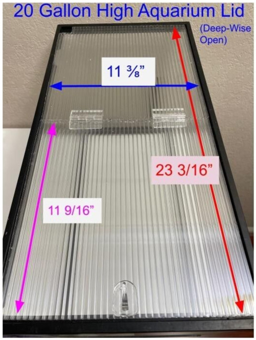 Aquarium Lid 20 Gallon High Deep-wise Open