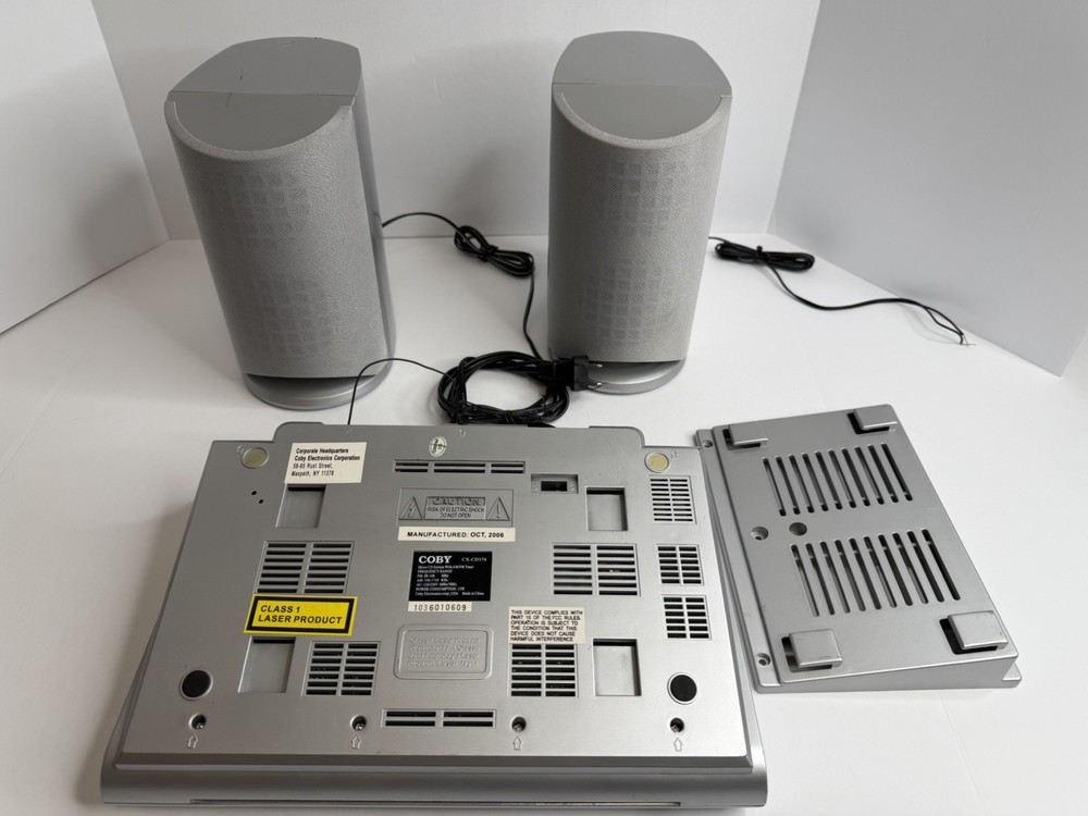 Coby CX-CD 376 Micro CD Stereo System Untested without Remote