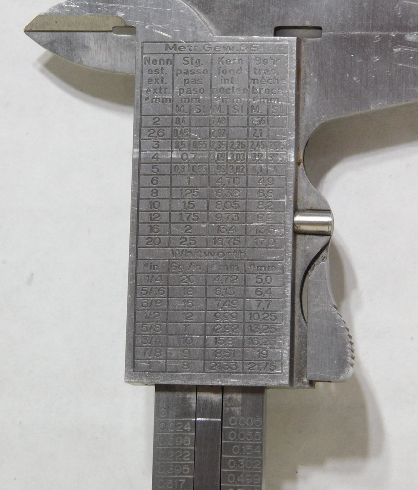 Mauser INOX 6" Vernier Slide Caliper Made in Germany