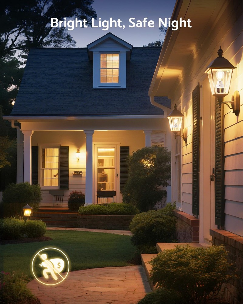 otnofok Light Sensor Socket, E26/E27 Bulb Automatic Dusk White